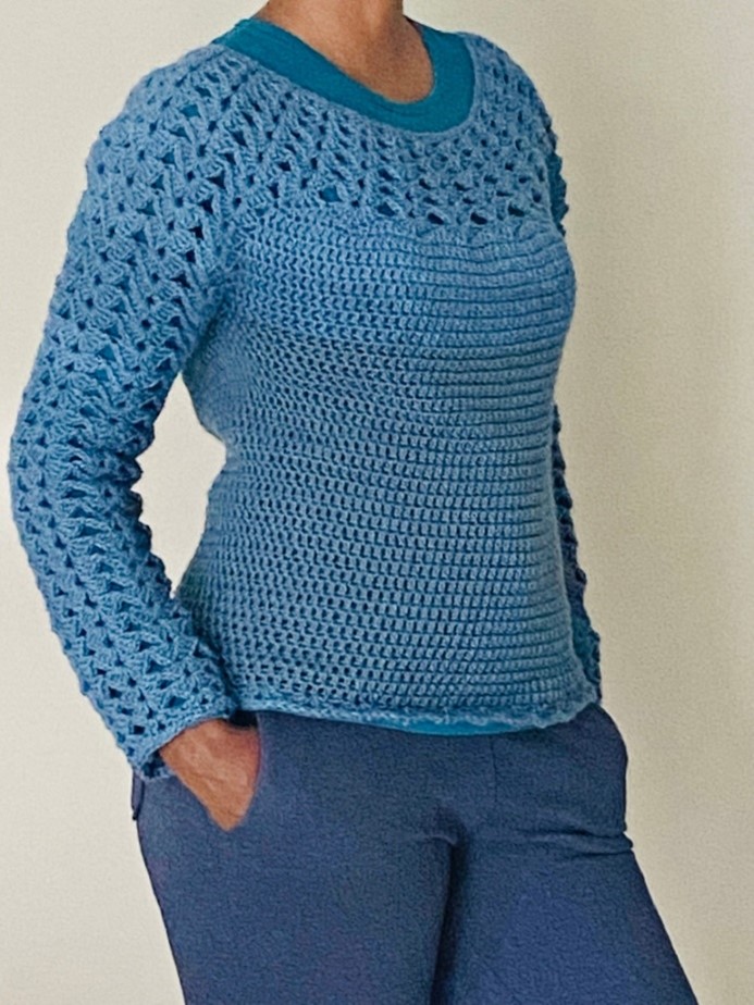 Crochet Patterned Sweater