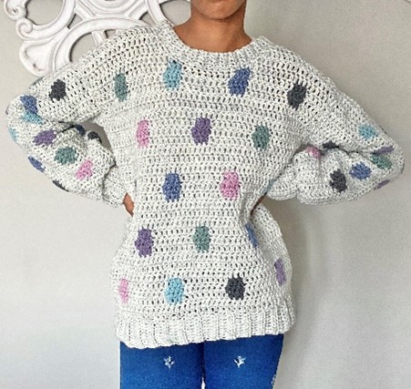 Crochet Sweater “Polka Dot”